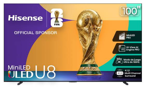 Televisiones Hisense 100U8K